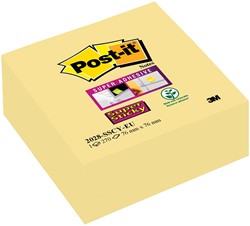 Post-it Super Sticky notes kubus, 270 vel, ft 76 x 76 mm, geel