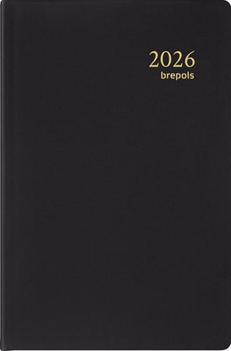 Brepols agenda Delta Seta 6-talig, zwart, 2026