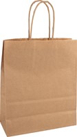 Papieren zak, ft 22 x 10 x 28 cm, bruin