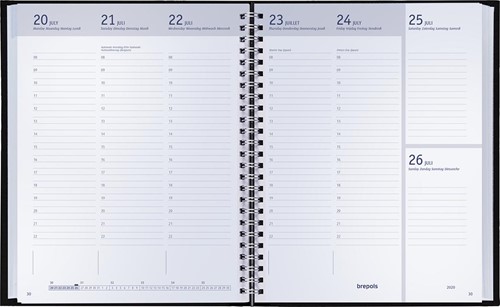 Brepols schoolagenda Prevision Polyprop, geassorteerde kleuren, 2026-2027-2