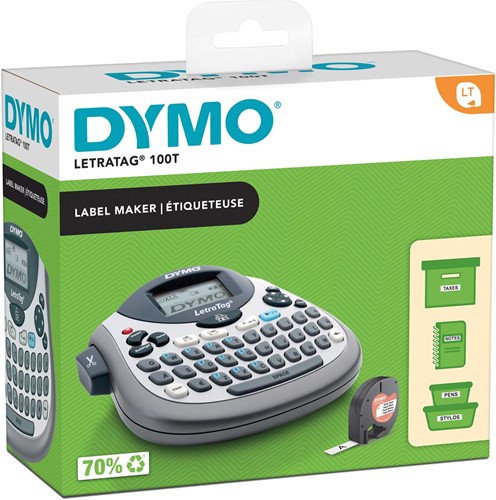 Dymo beletteringsysteem LetraTag LT-100T, inclusief 1 LT-tape, qwerty