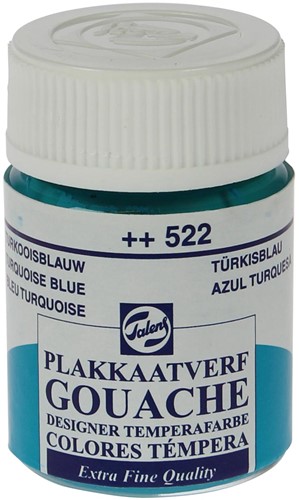 Talens plakkaatverf Extra Fijn flacon van 16 ml, turkooisblauw