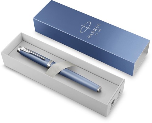 Parker IM Rituals vulpen , blauw CT, fijn, giftbox-2