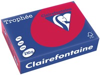 Clairefontaine Trophée Intens, gekleurd papier, A4, 210 g, 250 vel, kersenrood