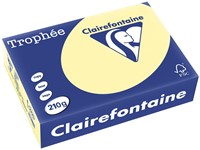 Clairefontaine Trophée Pastel, gekleurd papier, A4, 210 g, 250 vel, kanariegeel