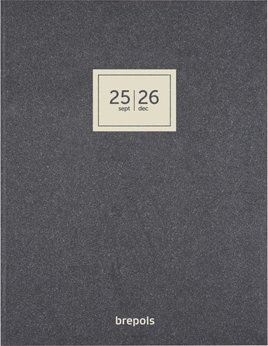 Brepols schoolagenda A4 Polyprop, zwart, 2025-2026