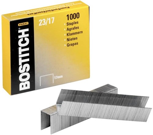 Bostitch nietjes 23-17-1M, 17 mm, verzinkt, voor 00540, HD-23L17, HD-12F