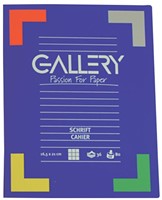 Gallery schrift, ft 16,5 x 21 cm, gelijnd, 72 bladzijden