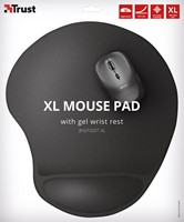 Trust BigFoot XL muismat met gel polssteun, zwart-1