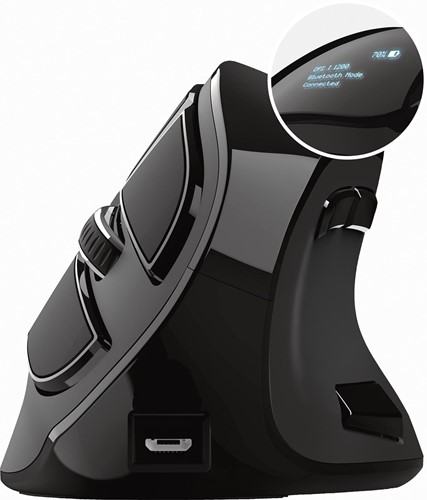 Trust oplaadbare draadloze ergonomische muis Voxx, zwart-3