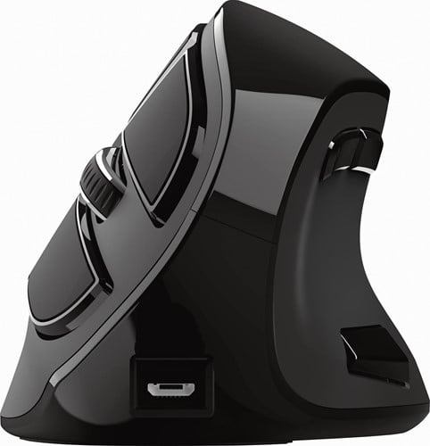 Trust oplaadbare draadloze ergonomische muis Voxx, zwart