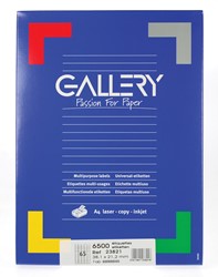 Gallery witte etiketten ft 38,1 x 21,2 mm (b x h), ronde hoeken, doos van 6.500 etiketten