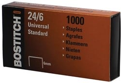 Bostitch nietjes 24-6-1MGAL, 6 mm, verzinkt, doos met 1000 nietjes