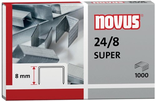 Novus nietjes 24/8, doos van 1000 stuks