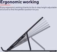 Trust Primo laptopstandaard, opvouwbaar, grijs-1