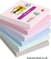 Post-it Super Sticky notes Soulful, 90 vel, ft 76 x 76 mm, 4 + 2 GRATIS-2