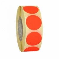 Etiket 25mm rond 1000st op rol diverse kleuren-3