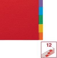 Tabbladen Esselte Economy A4 12-delig karton 11-rings assorti-4