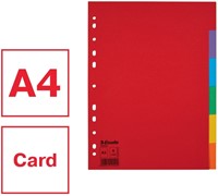 Tabbladen Esselte Economy A4 6-delig  karton 11-rings assorti-6