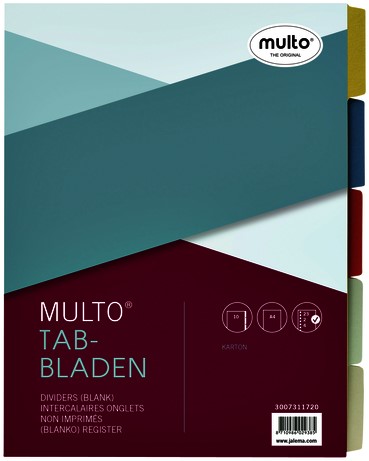 TABBLADEN MULTO 7310840 A4 23R KARTON 5DLG PL TAB 1 Stuk