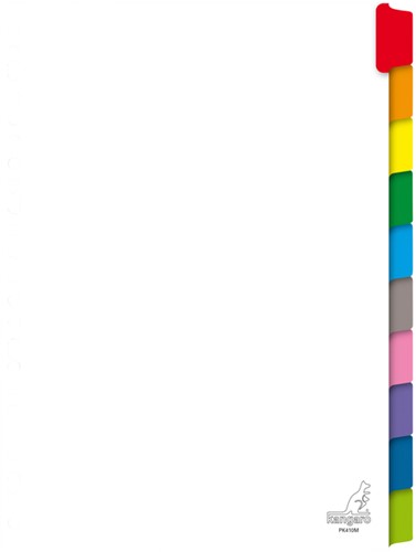 Tabbladen Kangaro 23-gaats PK410M 10-delig wit karton