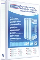 DONAU personaliseerbare ringmap, PP, ft A4, 4 D-ringen van 30 mm, wit