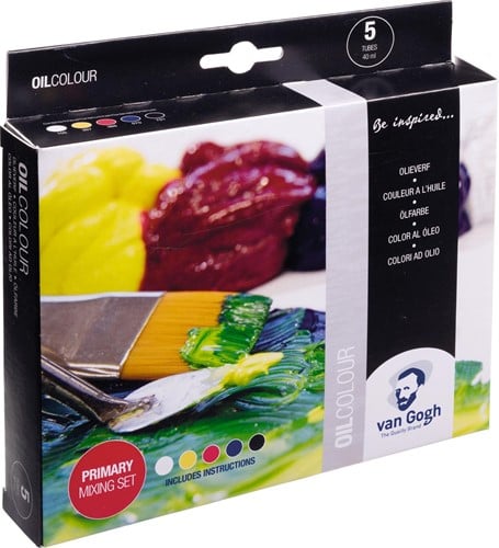 Van Gogh olieverf, primaire mengset van 5 x 40 ml