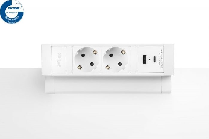 Ruïneren Jane Austen Outlook Stekkerdoos opbouw wit met 2x230v 1x USB A+C kopen?