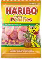 Haribo snoep perziken, zak van 185 g