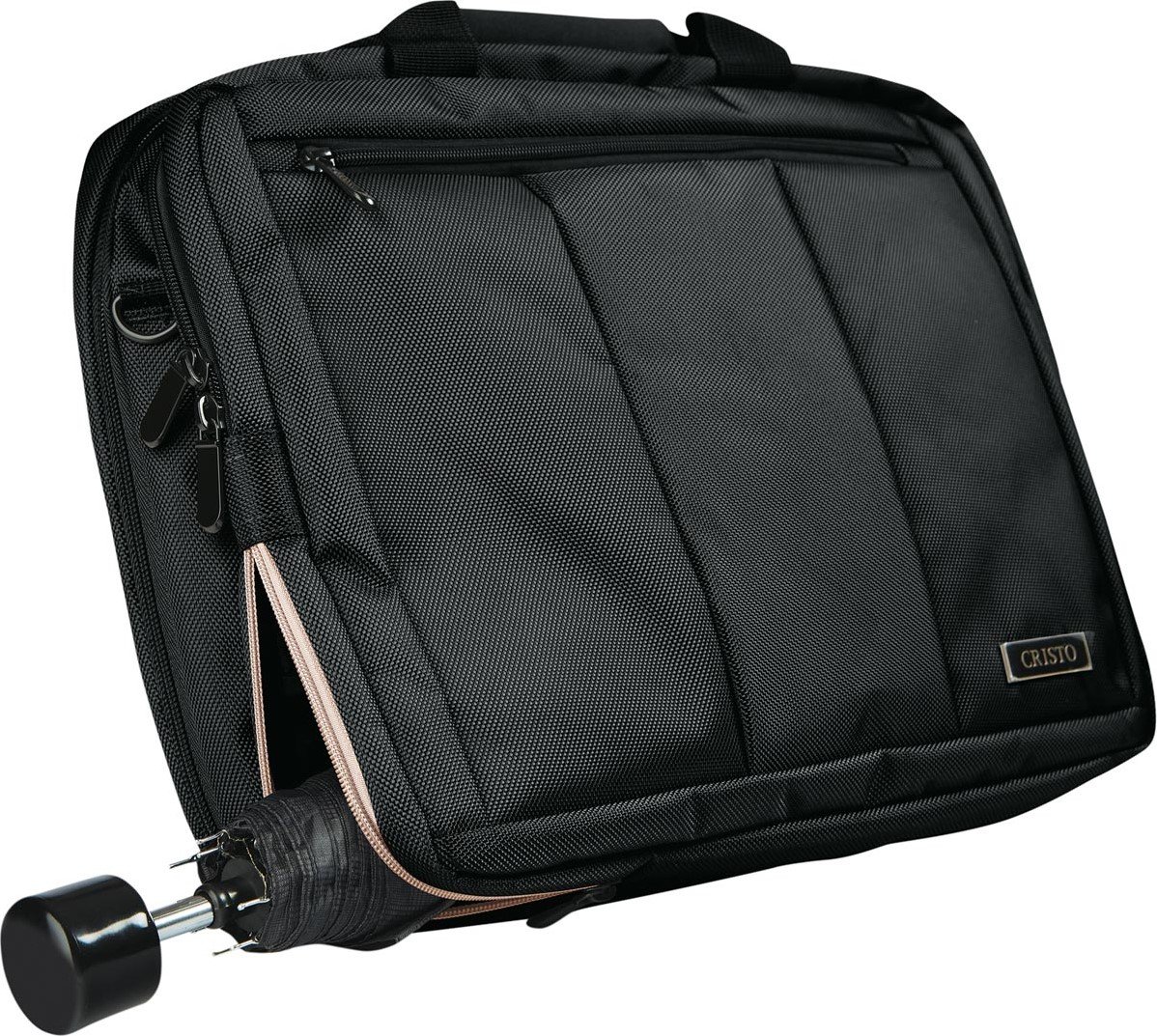 Cristo Portable laptoptas voor 15 inch laptops 2 in 1 zwart One Stop Office Shop