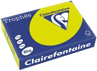 Clairefontaine Trophée Intens, gekleurd papier, A4, 80 g, 500 vel, fluo groen