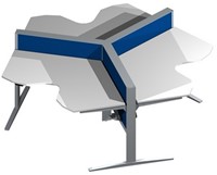 Zit sta bench bureau MAX Wing T-Range Markant