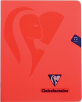 Clairefontaine schrift mimesys voor ft A5, 72 bladzijden, kaft in PP, geruit 5 mm, geassorteerde kleuren-2