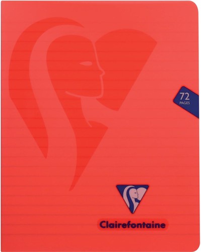 Clairefontaine schrift mimesys voor ft A5, 72 bladzijden, kaft in PP, gelijnd, geassorteerde kleuren-2