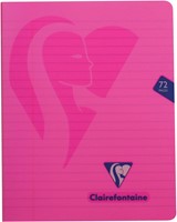 Clairefontaine schrift mimesys voor ft A5, 72 bladzijden, kaft in PP, gelijnd, geassorteerde kleuren