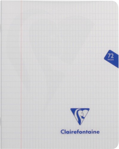 Clairefontaine schrift mimesys voor ft A5, 72 bladzijden, kaft in PP, geruit 4 x 8, geassorteerde kleuren-2