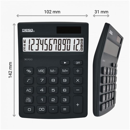 Desq bureaurekenmachine New Generation Compact 30100, zwart-2