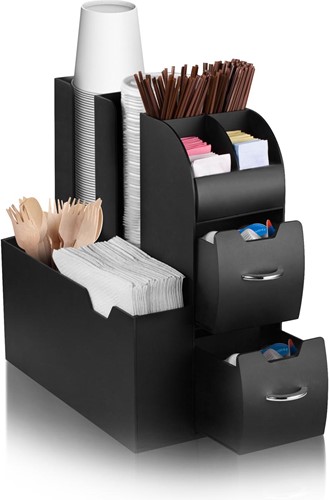 Take A Break by CEP organisatie toren voor de koffiehoek of keuken, 7 compartimenten, zwart