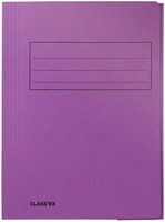 Class'ex dossiermap, 3 kleppen, lila