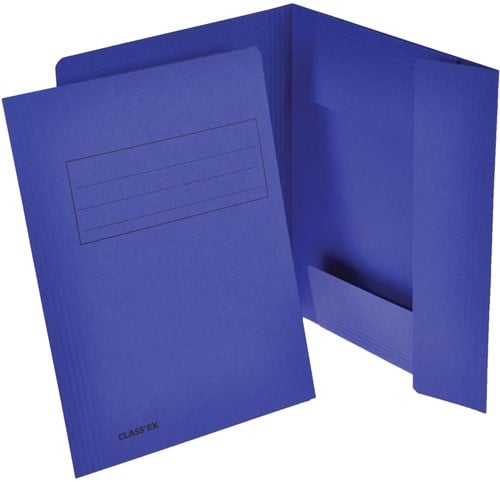 Class'ex dossiermap, 3 kleppen, donkerblauw