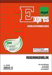 Sigel Expres rekeningblokken, ft A5, Nederlands, dupli (50 x 2 vel)