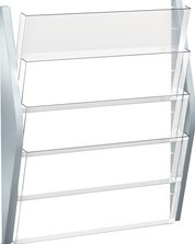 FOLDERHOUDER HELIT WAND 4 X A3 LIGGEND ZILVER 1 Stuk-3