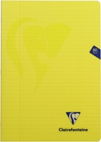 Clairefontaine schrift mimesys voor ft A4, 80 bladzijden, kaft in PP, geruit 4 x 8, geassorteerde kleuren-1