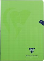 Clairefontaine schrift mimesys voor ft A4, 80 bladzijden, kaft in PP, geruit 4 x 8, geassorteerde kleuren-2