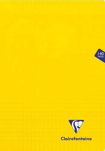 Clairefontaine schrift mimesys voor ft A4+, 140 bladzijden, kaft in PP, seyès, geassorteerde kleuren-2