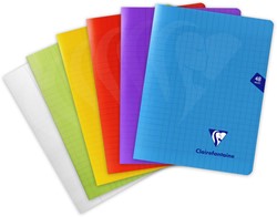 Clairefontaine schrift Mimesys, ft 17 x 22 cm, 48 bladzijden, kaft in PP, seyès, geassorteerde kleuren