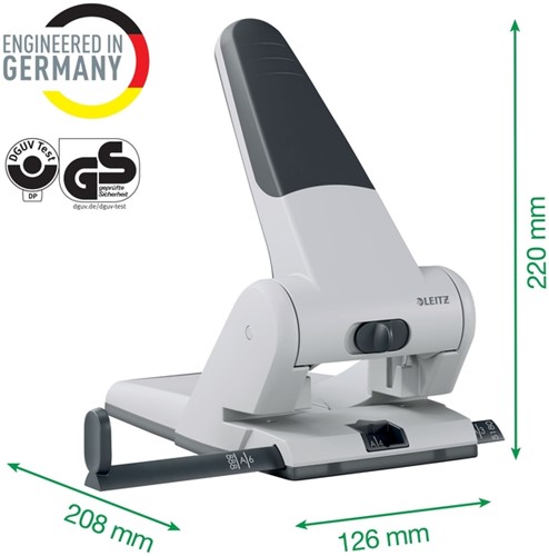 Perforator Leitz 5180 heavy duty 65 vel zilver 1 Stuk-3