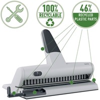 Perforator Leitz 5115 heavy duty 23 gaats zilver-6