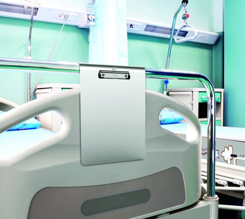 Klembord MAUL Medic A4 staand met boog aluminium met RVS klem-2