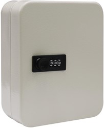 Sleutelkast met combinatieslot, voor 20 sleutels, wit